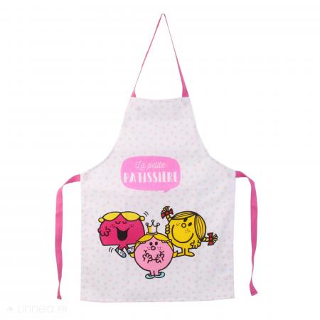 Tablier de cuisine enfant 40x55 cm collection MONSIEUR MADAME rose