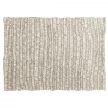 Tapis rectangulaire 170x240 cm pur coton MOOREA beige naturel
