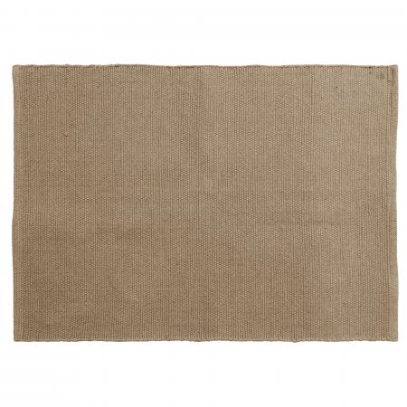 Tapis rectangulaire 170x240 cm pur coton MOOREA marron camel