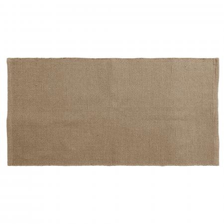 Tapis rectangulaire 70x140 cm pur coton MOOREA marron camel