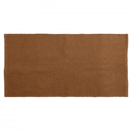 Tapis rectangulaire 70x140 cm pur coton MOOREA marron terre cuite