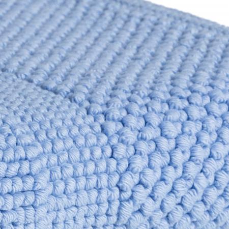 Tapis de bain 50x80 cm CHENILLE Bleu mer 1800 g/m2