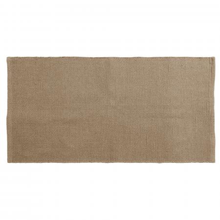 Tapis rectangulaire 70x140 cm pur coton collection MOOREA marron camel