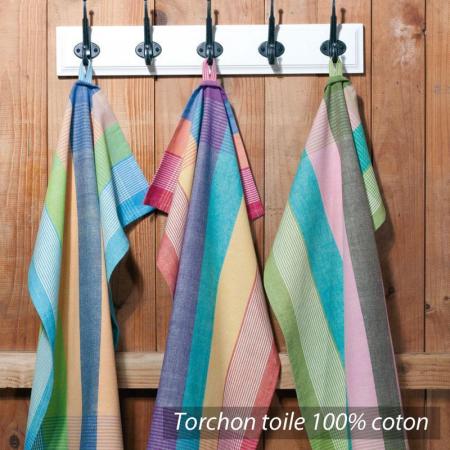 Lot de 3 torchons Toile Cocina - Multicolores - 50x70 cm