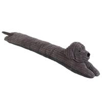 Boudin de porte 85 cm WOOF 100% polyester petit chien gris en velour cottelé