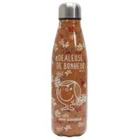 Bouteille isotherme 50 cl motif floral collection LIBERTY Madame bonheur orange