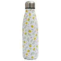 Bouteille isotherme en acier inoxydable 50cl LIMONE motifs citrons jaune