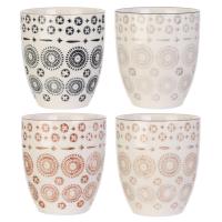 Coffret de 4 tasses en céramique 25cl motif mandala collection MIRAGE