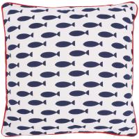 Coussin 40x40 cm FISHY blanc