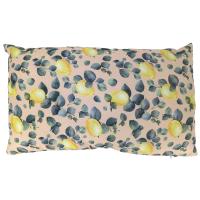 Coussin polyester 30x50 cm collection LIMONE motif citron déperlant beige