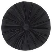 Coussin rond en polyester 40x40 cm collection INAYA noir