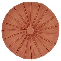 Coussin rond en polyester 40x40 cm collection INAYA rouge ocre