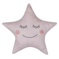 Coussin STELLA forme étoile 37x44 cm 100% polyester Rose