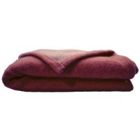 Couverture 100% laine 180x240 cm VOLNAY violet aubergine