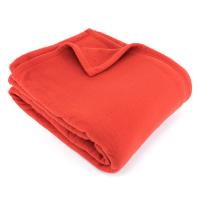 Couverture polaire 180x220 cm 100% Polyester 350 g/m2 TEDDY Rouge terracotta