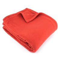 Couverture polaire 240x300 cm 100% Polyester 350 g/m2 TEDDY Rouge Terracotta