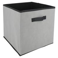 Cube de rangement cartonnée 27L gris