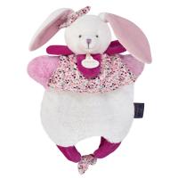 Doudou amusette 30 cm polyester collection LES PETITS FUTÉS lapin rose