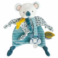 Doudou attache-sucette koala 20 cm collection YOCA LE KOALA bleu