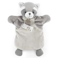 Doudou marionnette 25 cm polyester collection LES MARIONNETTES raton laveur gris