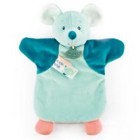 Doudou marionnette 25 cm polyester collection LES MARIONNETTES souris verte