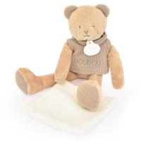 Doudou ours polyester 25 cm collection SWEETY DOUDOU marron/blanc