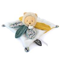 Doudou pétale 27 cm polyester collection BOH'AIME lion jaune multicolore