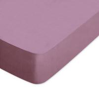 Drap housse uni 110x200 cm bonnet 50 cm 100% coton ALTO violet Raisin