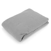 Drap housse flanelle unie 160x200 cm 100% coton WALES gris Souris