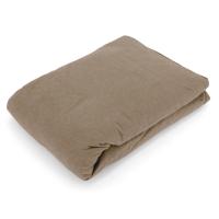 Drap housse flanelle unie 180x200 cm 100% coton WALES marron Noisette