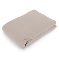 Drap housse flanelle unie 180x200 cm 100% coton WALES beige Nougat