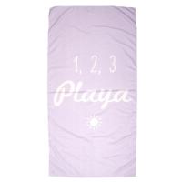 Drap de plage 70x140 cm en polyester collection KANEOHE modèle "1,2,3 Playa"  violet