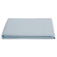 Drap plat pour lit simple 180x290 cm percale de coton MANOIR bleu Glacier