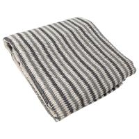 Drap de douche à rayures pur coton 70x140 cm collection BREEZE gris