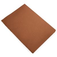 Drap plat 270x300 cm mousseline de coton MILOS marron terre cuite