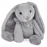 Peluche lapin 40 cm polyester collection PREPPY CHICS gris perle