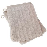 Lot de 2 gants de toilette uni 100% coton 16x21 cm SPECTRE beige