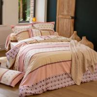 Housse de couette 140x200 cm 100% coton INOUK rose/beige