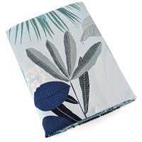 Housse de couette 200x200 cm percale de coton MOOREA PACIFIC bleu/vert