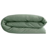 Housse de couette 240x220 cm lin lavé SONATE vert Thym