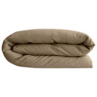 Housse de couette 280X240 cm lit king size lin lavé SONATE beige Camel