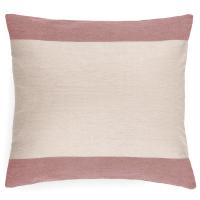 Housse de coussin en coton fil teint 45x45 cm cm collection JANIS rose