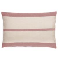 Housse de coussin en coton fil teint 55x80 cm cm collection JANIS rose