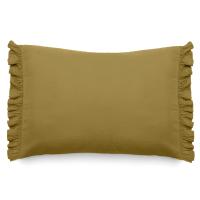 Housse de coussin en mousseline de coton 55x80 cm cm + 5 cm ELZA jaune jasmin