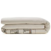 Housse de couette 140x200 cm percale de coton BONJOUR blanc Mascarpone