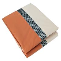 Housse de couette 140x200 cm percale 100% coton MACASSAR Cognac