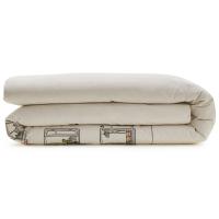 Housse de couette 160x210 cm percale de coton BONJOUR blanc Mascarpone