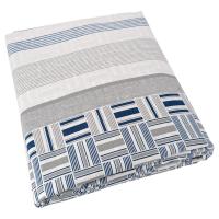 Housse de couette 240x220 cm 100% coton DIEGO bleu baltique