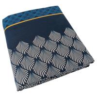 Housse de couette 240x220 cm 100% coton TALISMAN bleu Paon