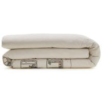 Housse de couette 260x240 cm percale de coton BONJOUR blanc Mascarpone